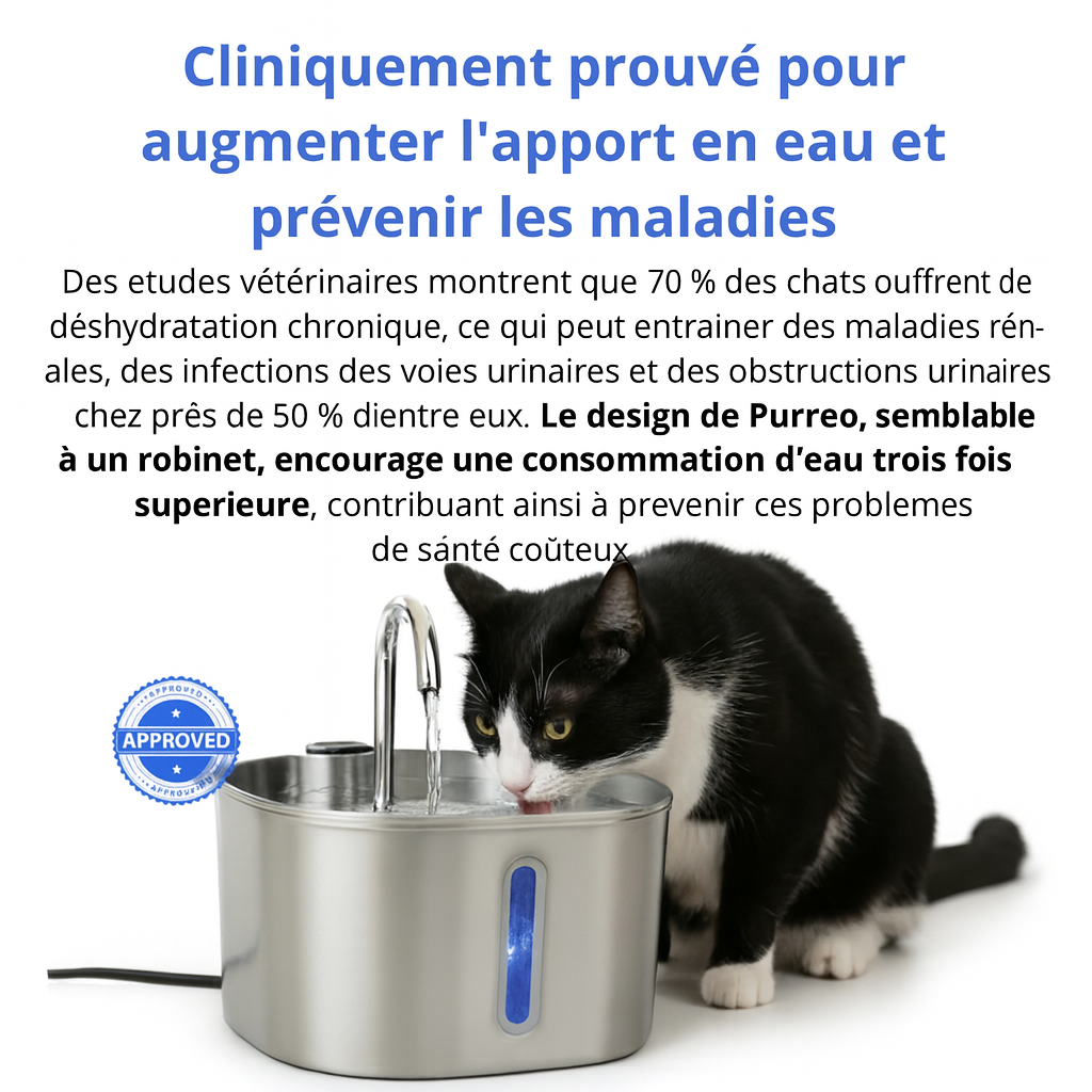 Protégez votre chat des infections urinaires, des calculs et des maladies rénales avec PURRÉO™